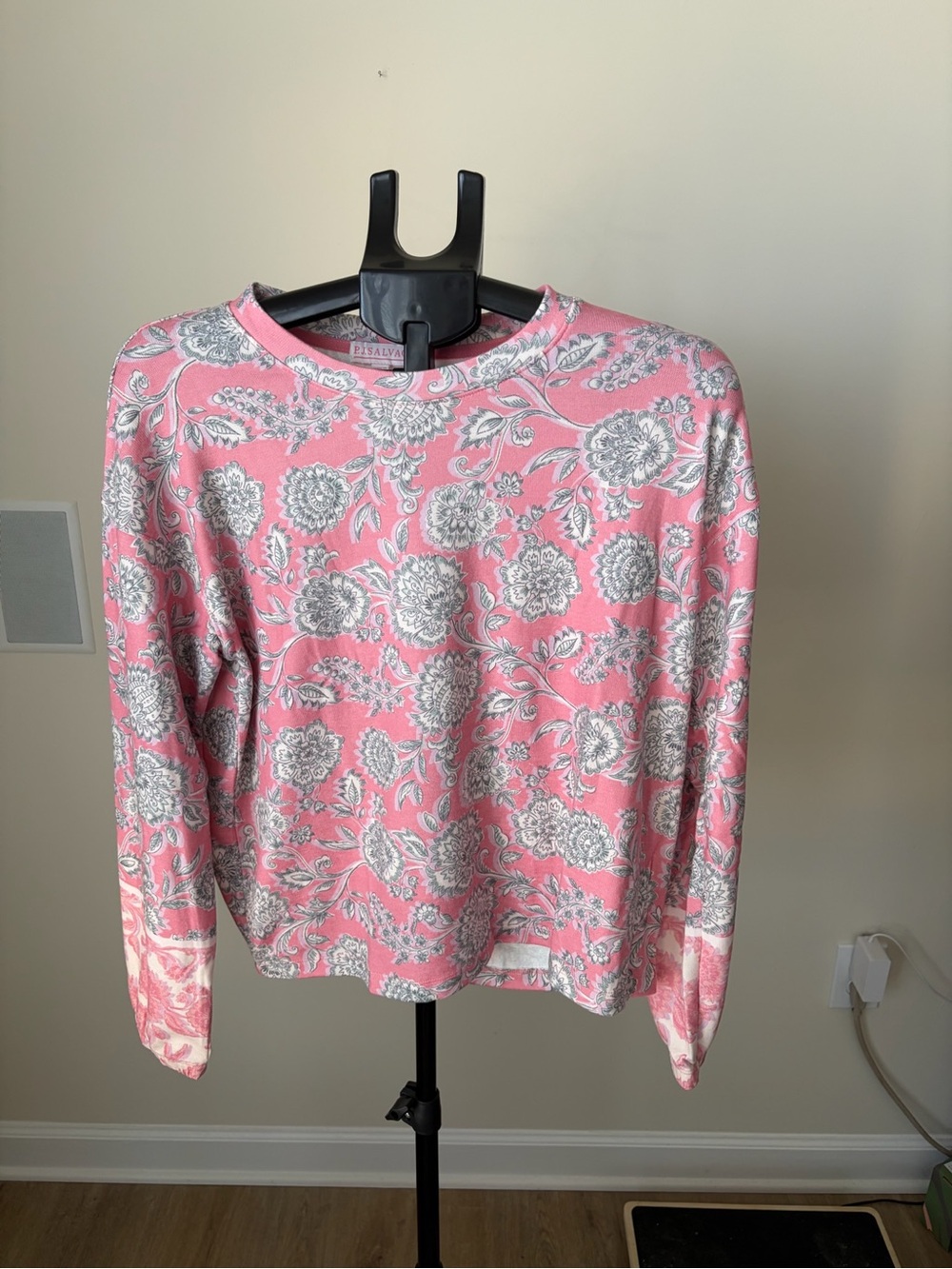 PJ Salvage Coral Floral Pajama Top Size M